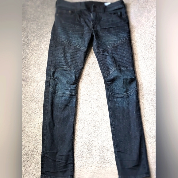 True Religion Rocco Relaxed Skinny 33 Dark Blue Jeans.